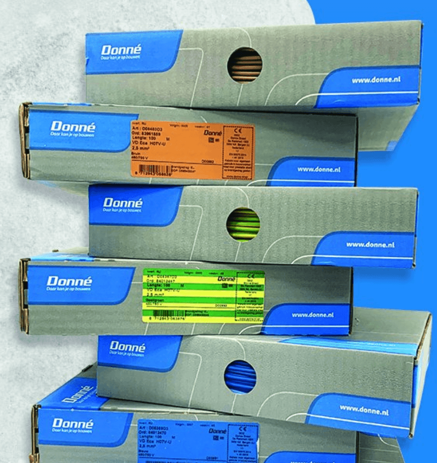 ACTIE! Donné VD-draad set: 100meter BR/GLGR/BL/ZW: Slechts €110,99 Excl. BTW