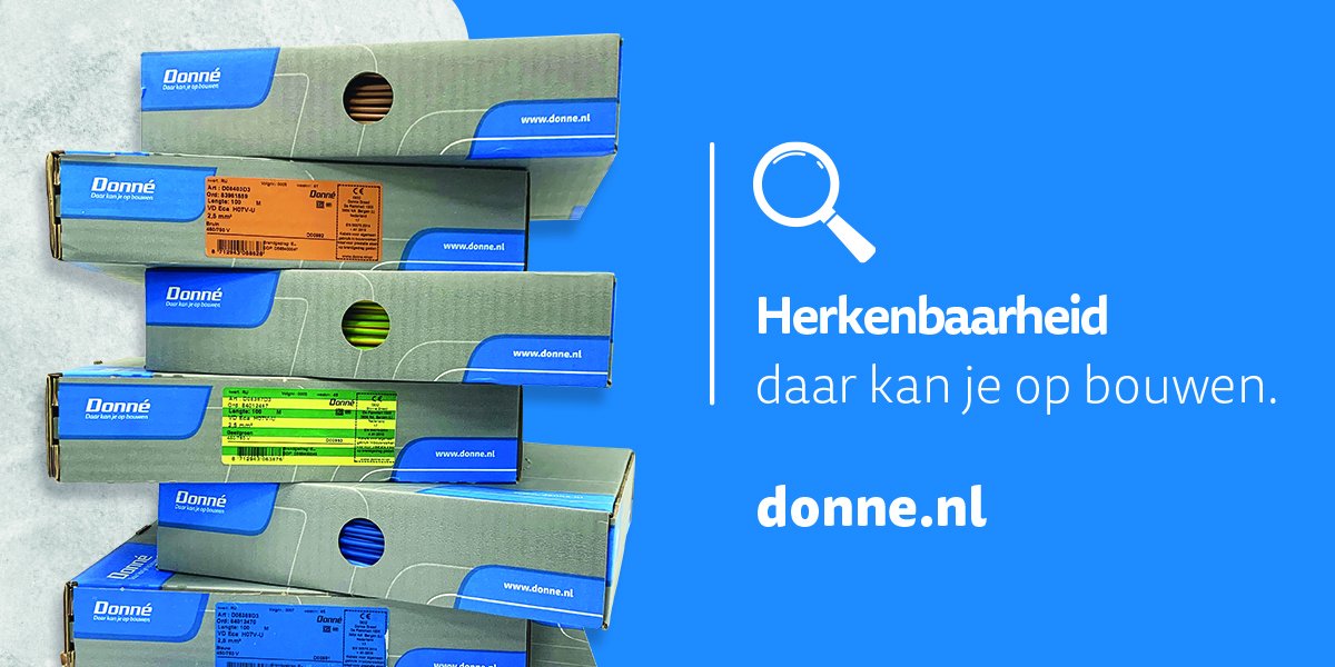 ACTIE! Donné VD-draad set: 100meter BR/GLGR/BL/ZW: Slechts €113,99 Excl. BTW