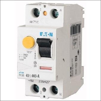 Eaton, 40A Aardlekschakelaar, 30mA, 2-polig.
