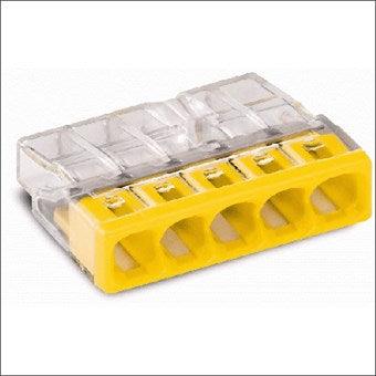 Wago, 5-voudig steeklasdoppen, 0,5-2,5mm², massieve aders.