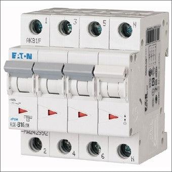 Eaton, C16A installatieautomaat , 3-polig + nul, 6kA
