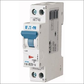 Eaton, B20A installatieautomaat , 1-polig + nul, 6kA