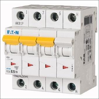 Eaton, C25A installatieautomaat , 3-polig + nul, 6kA