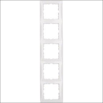 Berker 5-voudig afdekraam - mat wit
