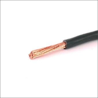Montagesnoer 10mm², soepel klasse 5, zwart, 90graden, ring 10m.